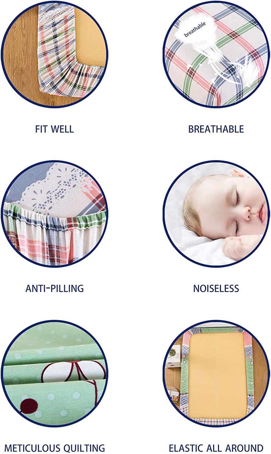 Feelyou Kids Toddler Blue Lightning Bed Sheet Set with Deep Pocket