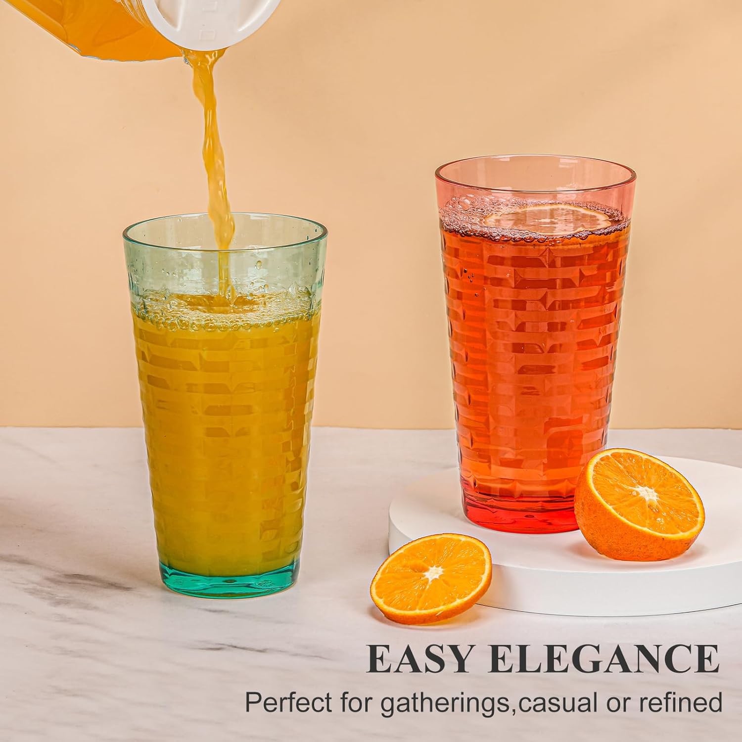 Retro Star Design BPA-Free Tumblers 8 Pack