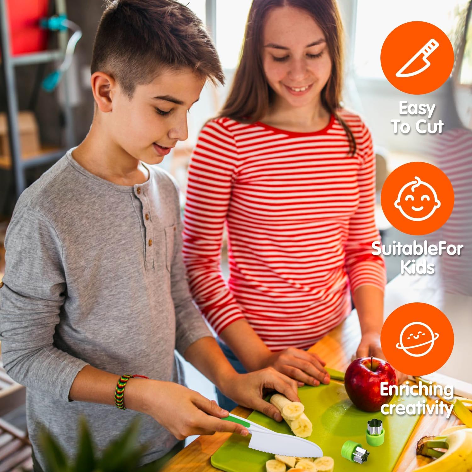 Kids Safe Kitchen Knife Set for Toddlers and Real Cooking Fun