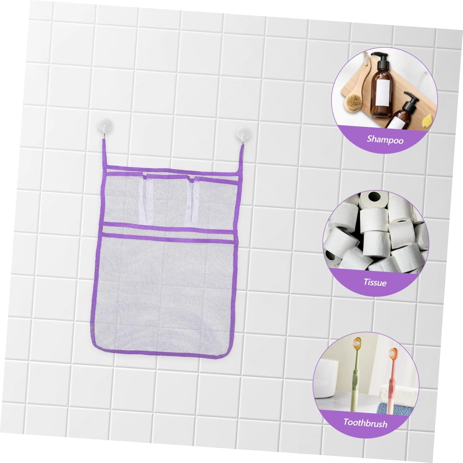DECHOUS Bathroom Hanging Organizer Mesh Storage Bag