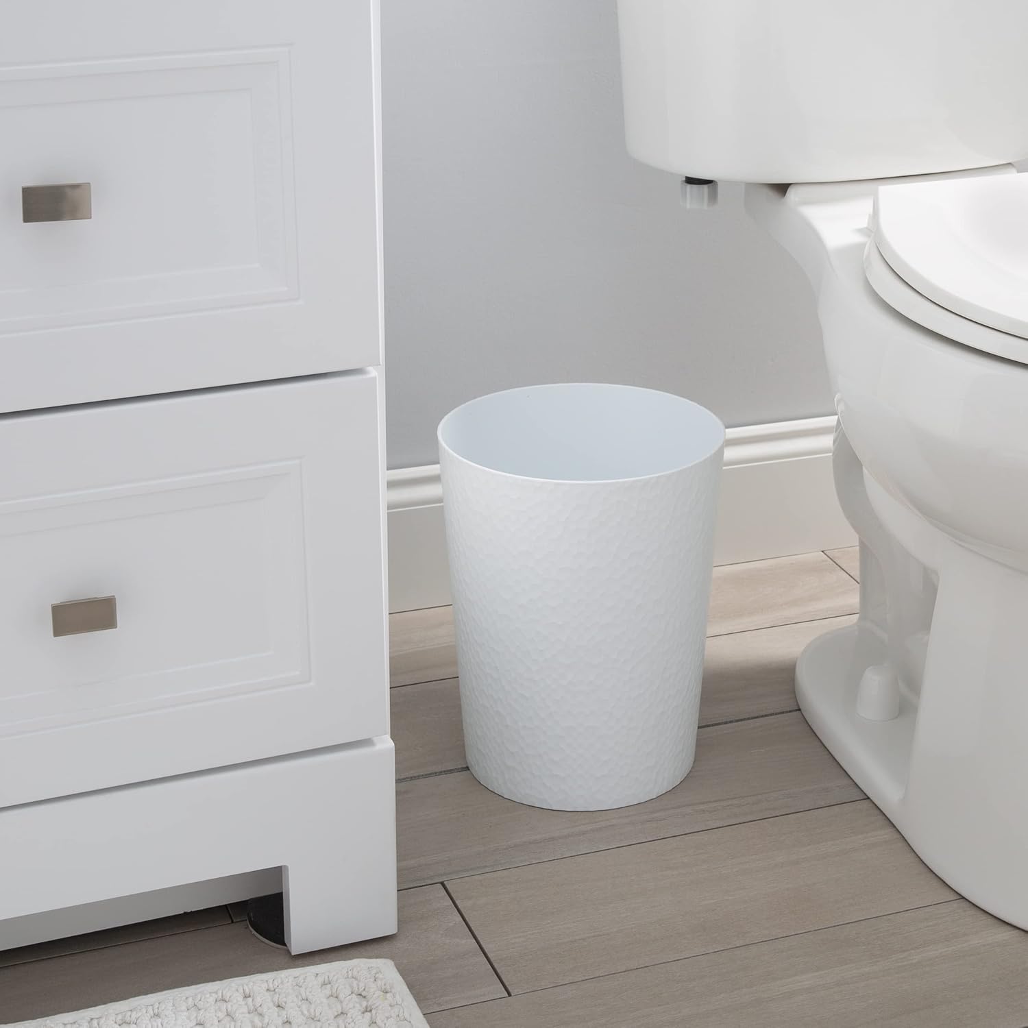 Bath Bliss Hammered Design 10 Liter Trash Can