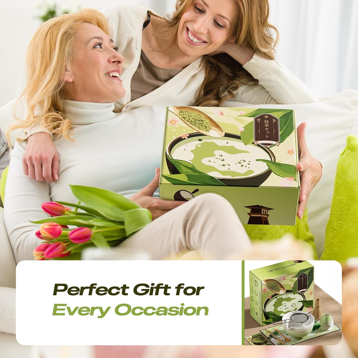 Geyphug 8-Piece Matcha Set with Bowl and Whisk