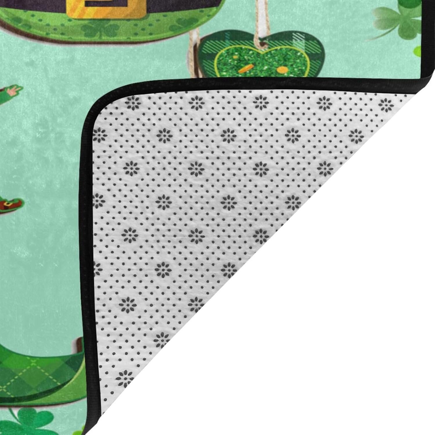 St Patrick Day Carpet Floor Mat 60x39in Washable Flannel Rug Pad