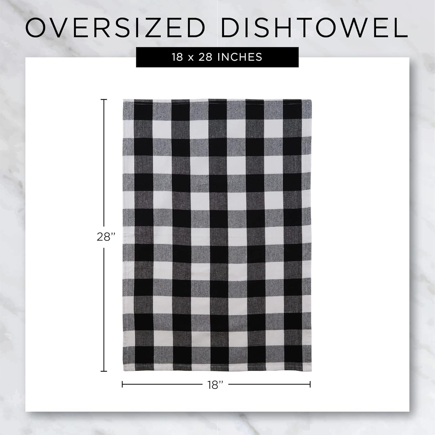 DII French Blue Kitchen Towel Set 4 Count