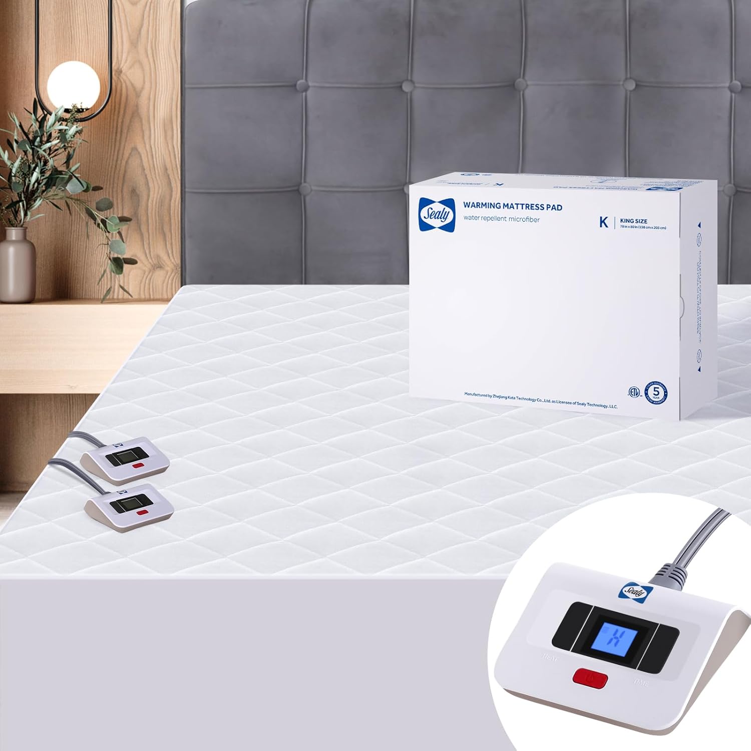 Sealy Heated Mattress Pad King Size 78x80 Inch