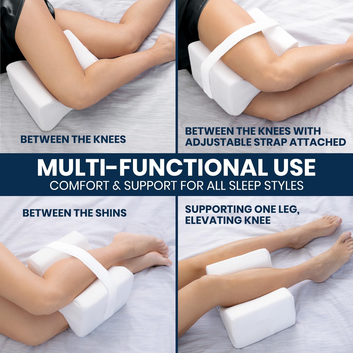Everlasting Comfort Memory Foam Leg Pillow for Side Sleepers
