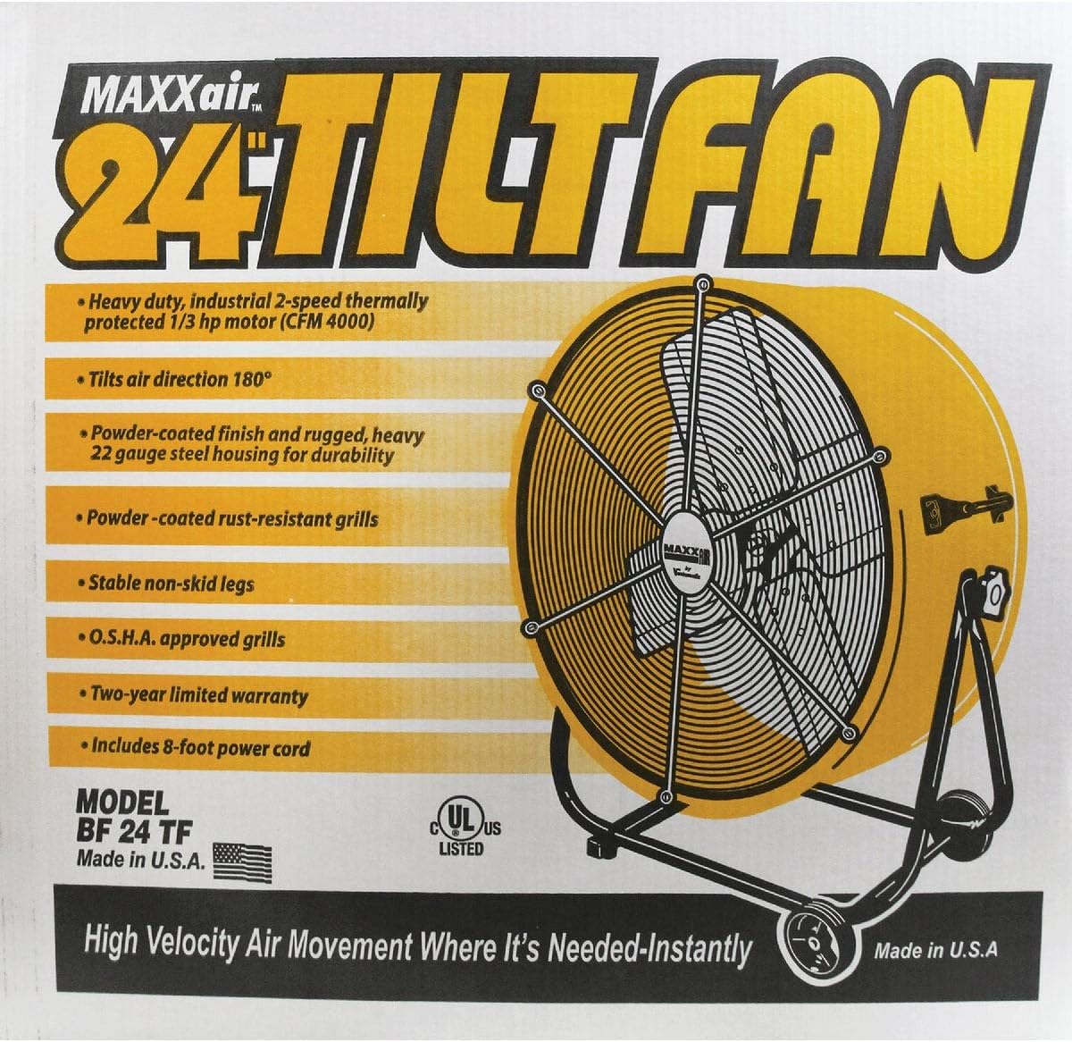 Ventamatic BF24TF YEL High-Velocity Air Circulator