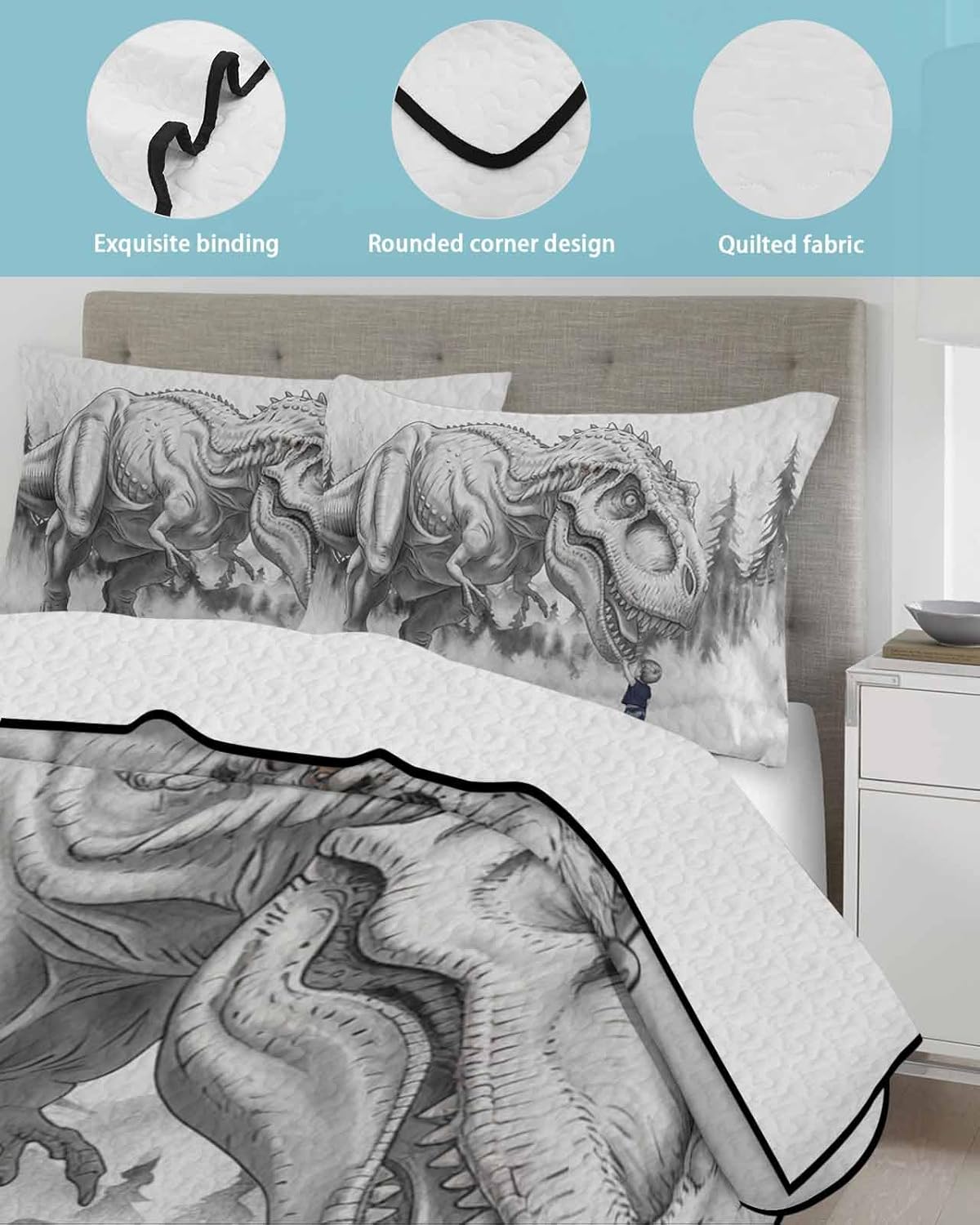 TocaHome Summer Quilts Twin XL Size with 2 Pillowcases
