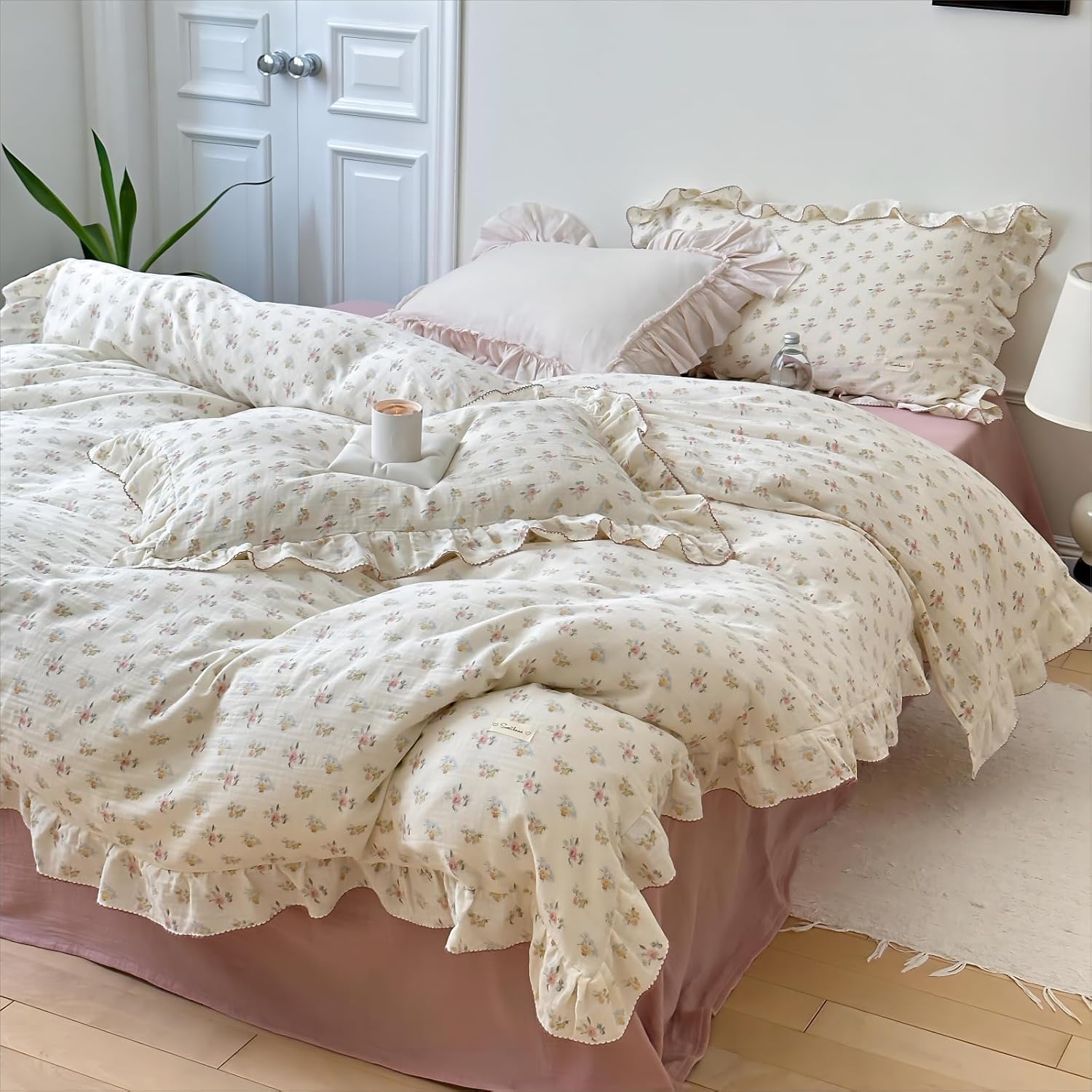 BuLuTu 100 Cotton Muslin Duvet Cover Twin Size