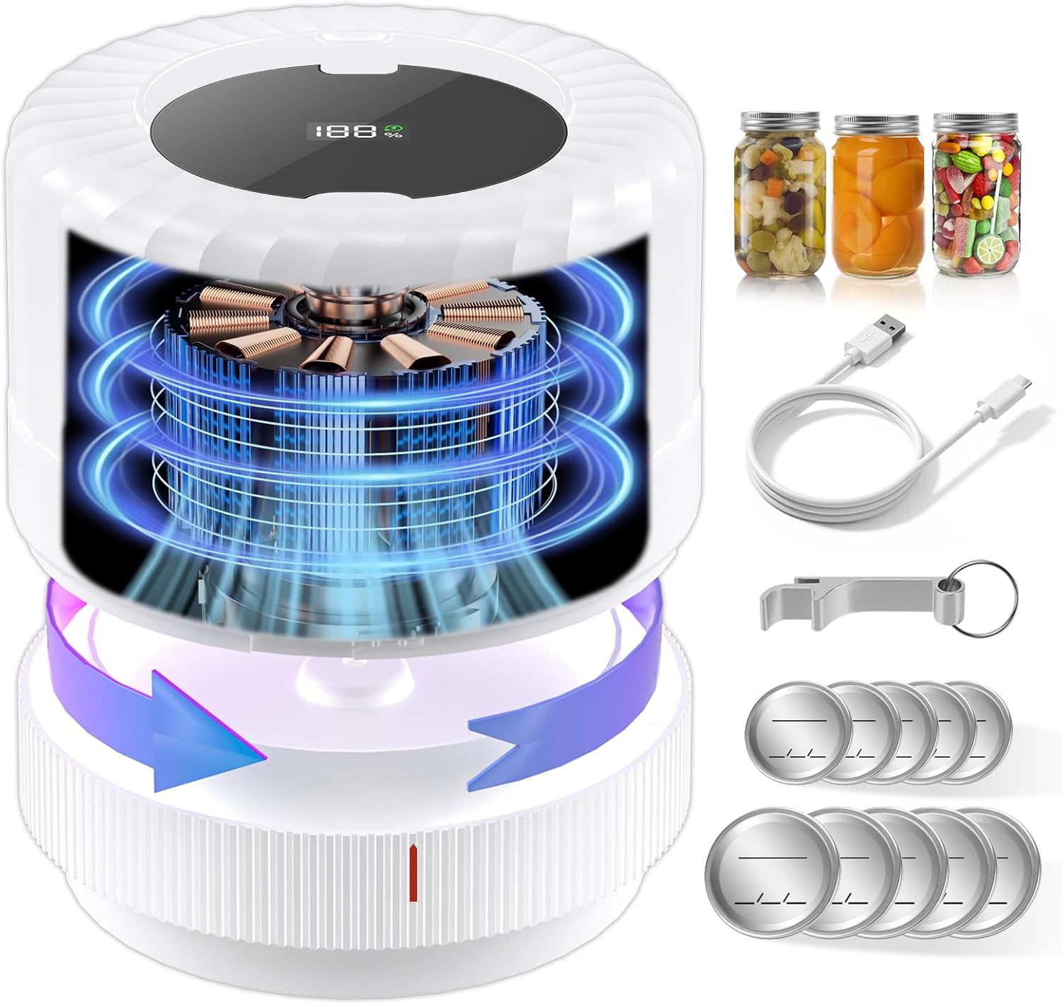SelePow VP06 Electric Vacuum Sealer for Jars