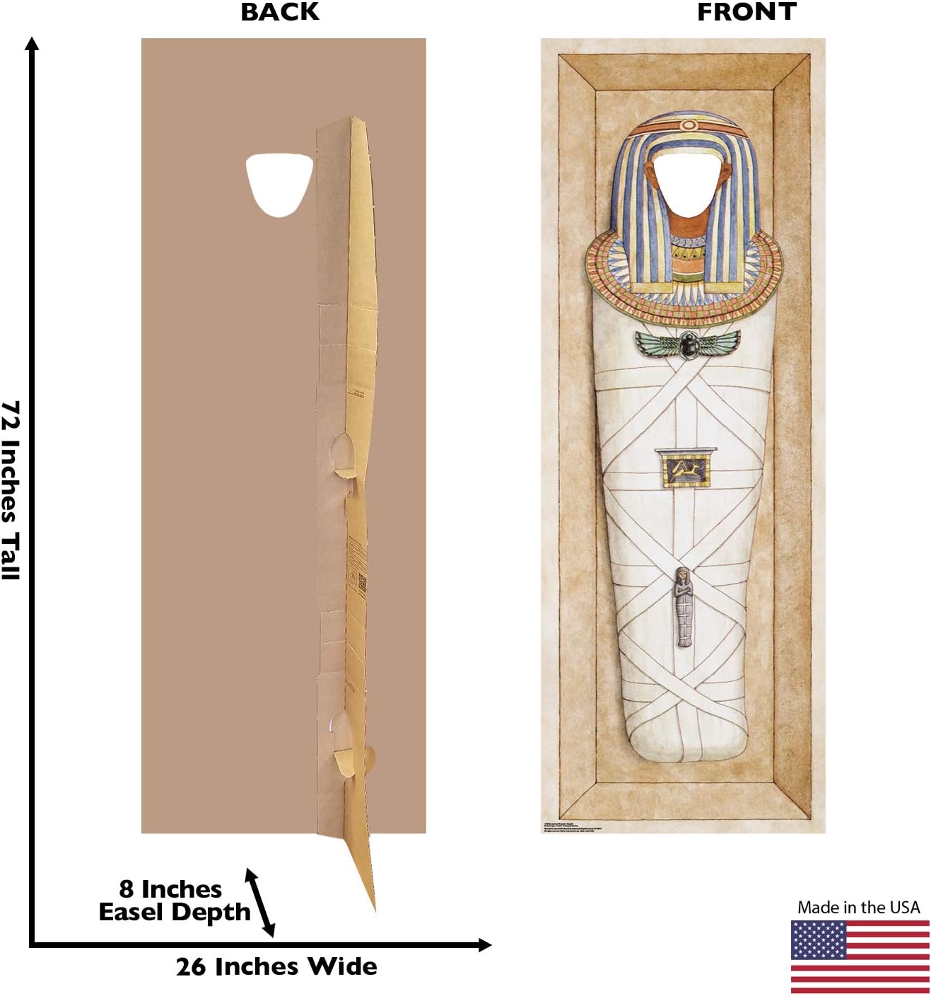 Cardboard People Mummified Pharaoh Cutout Stand-In