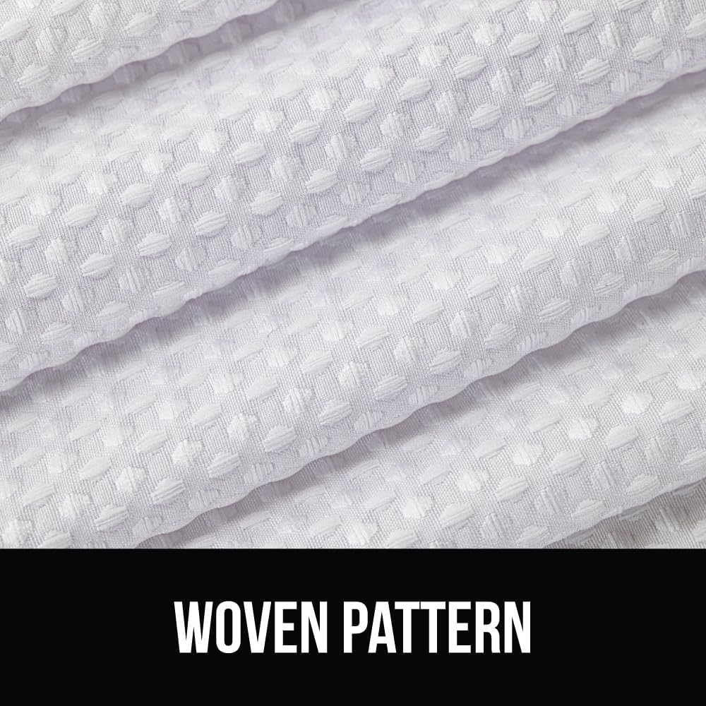 GORILLA GRIP Waffle Shower Curtain 72x72 White