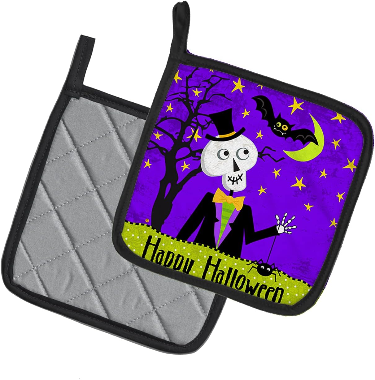 Carolines Treasures VHA3014PTHD Halloween Skeleton Potholders Set
