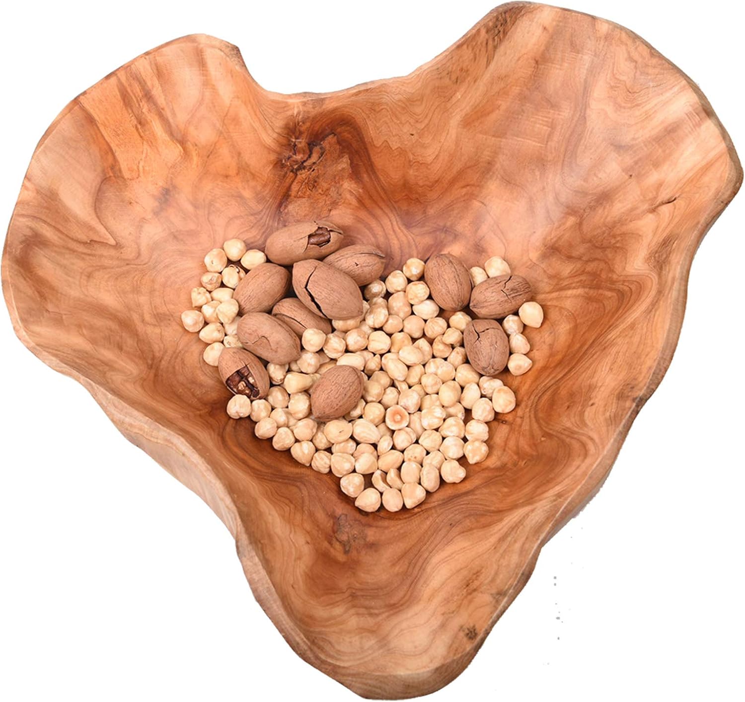 Handmade Natural Root Wood Salad Bowl 12-14 Inch