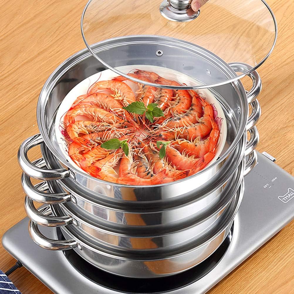 BESTonZON 4 Tier Stainless Steel Steamer Pot
