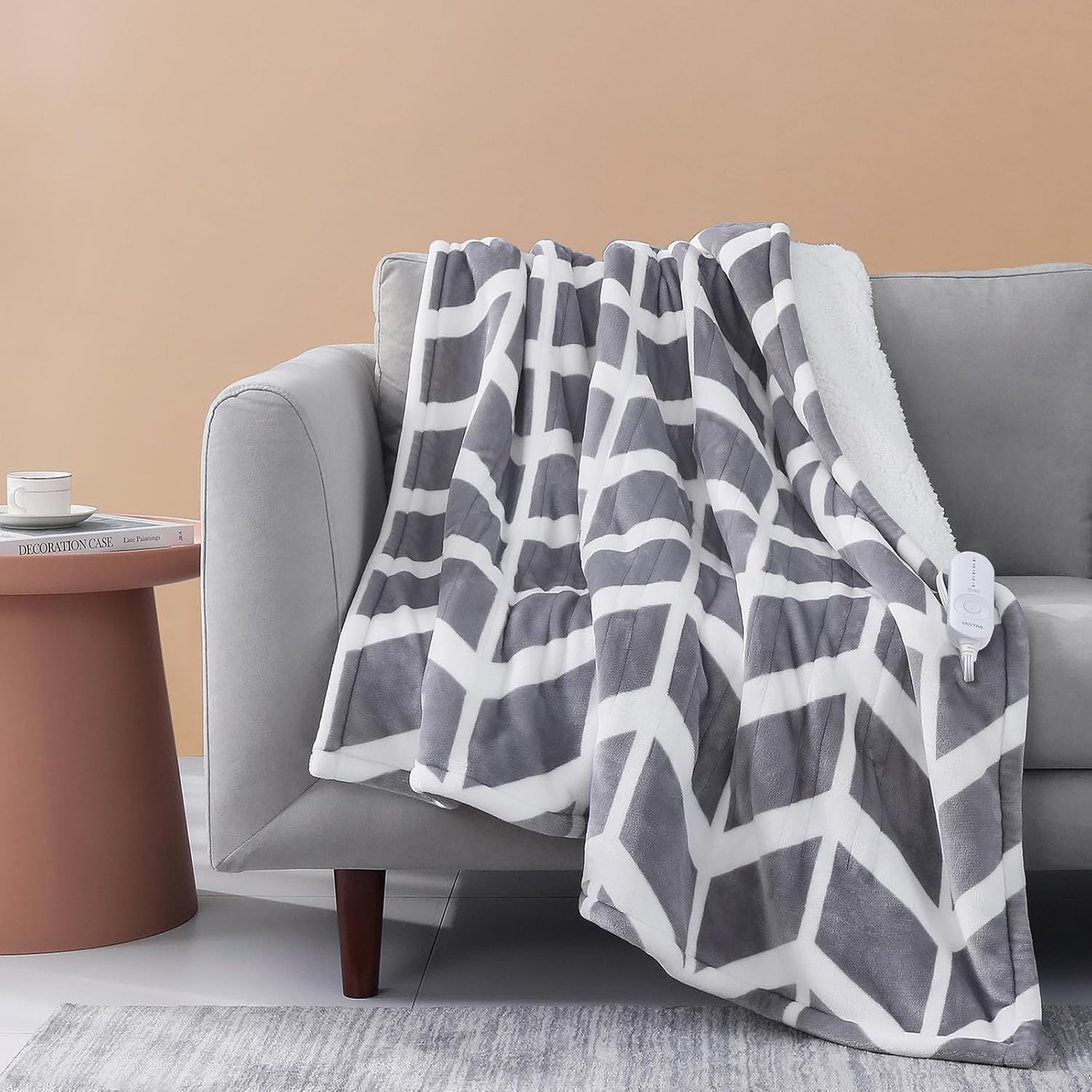 VENTIMI Heated Throw Blanket 50x60 Inch with 5 Heat Levels