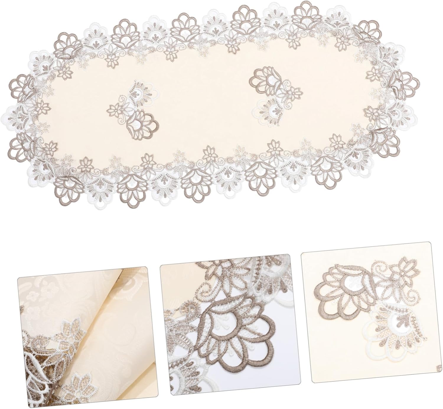 Elegant Lace Table Runner for Oval Tables