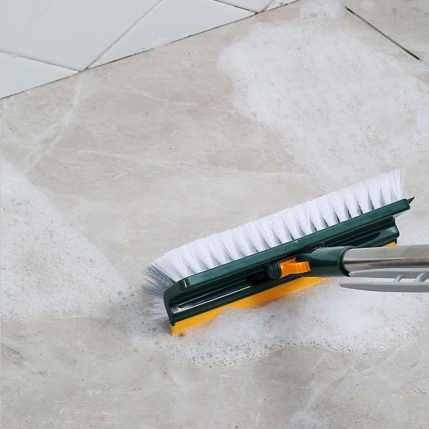 Floor Scrub Brush with 3 in 1 Function and 180 Degree Rotation