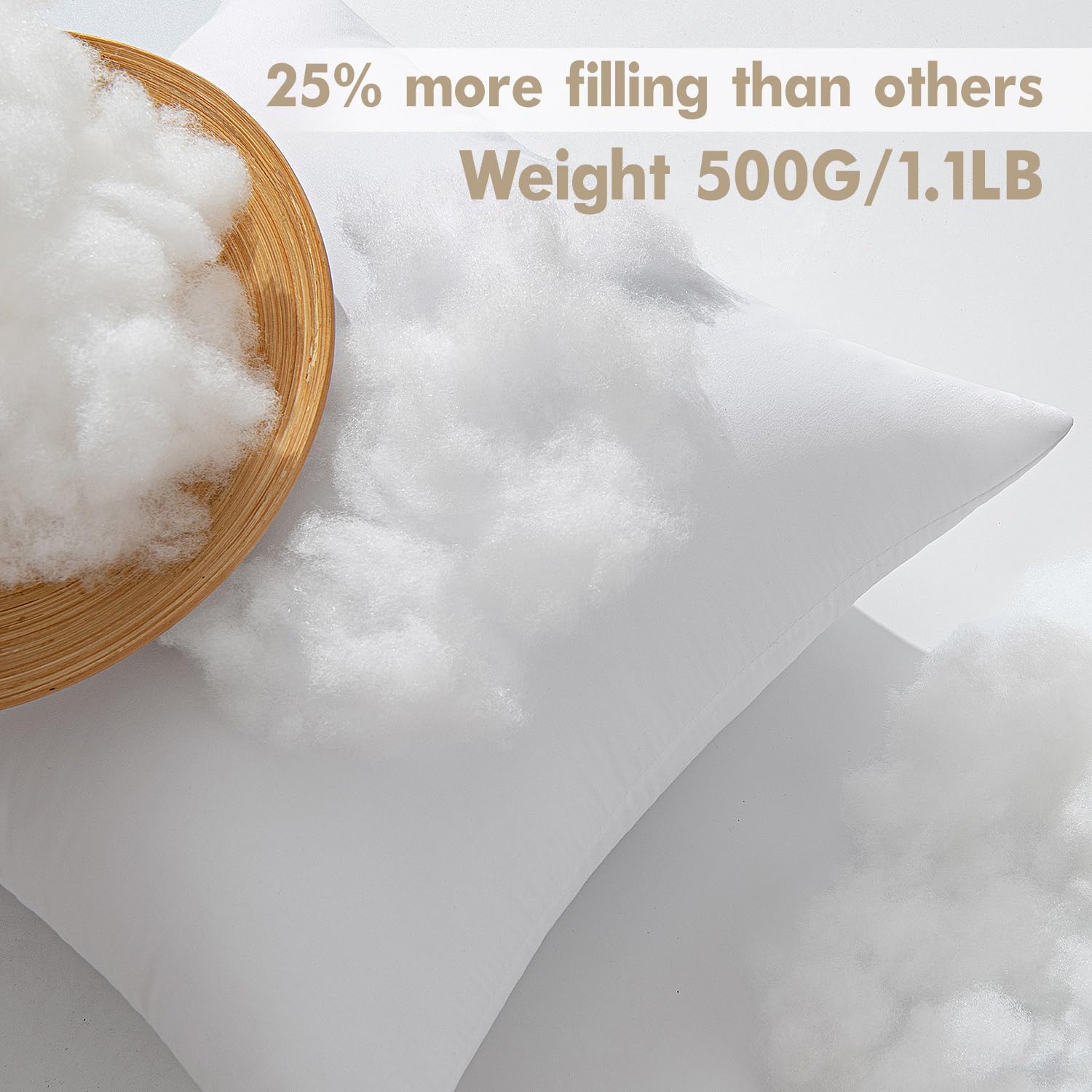 MIULEE Pillows Inserts Pack of 4 18x18 Inch