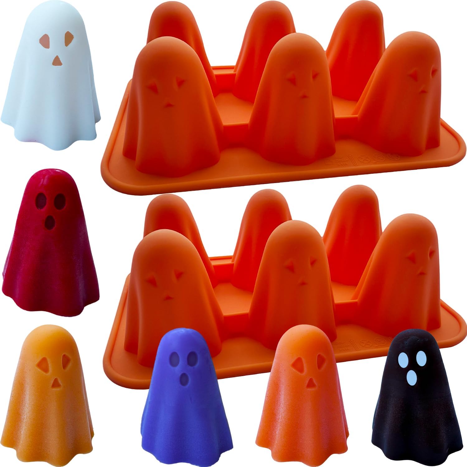 2 Packs Ghost Silicone Molds for Halloween Candies