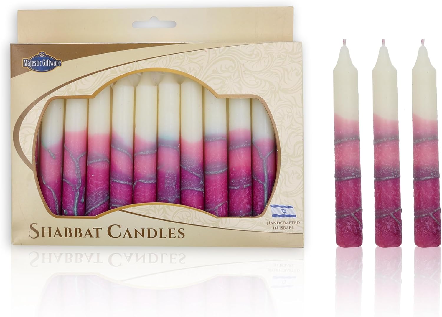 12-Pack Shabbat Candles Dripless Handcrafted Traditional