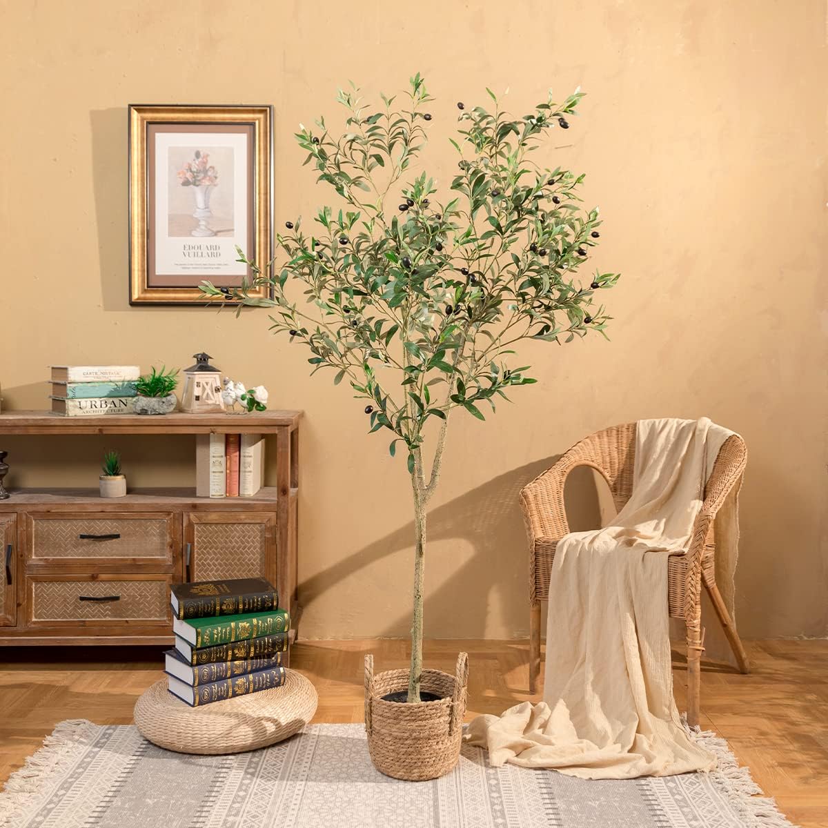 6FT Artificial Olive Tree for Living Room Decor