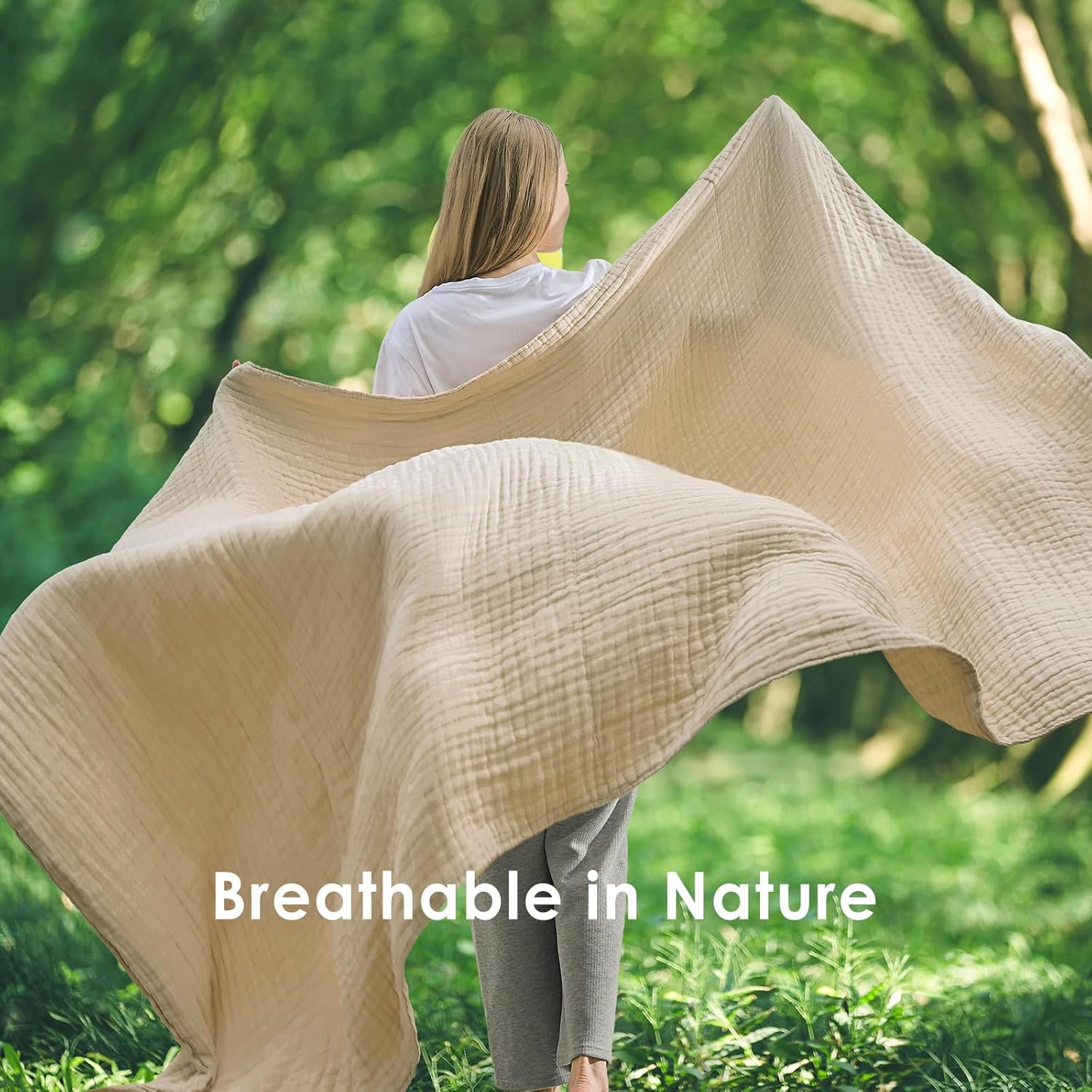 EMME Large 50x70 Cotton Throw Blanket for Women