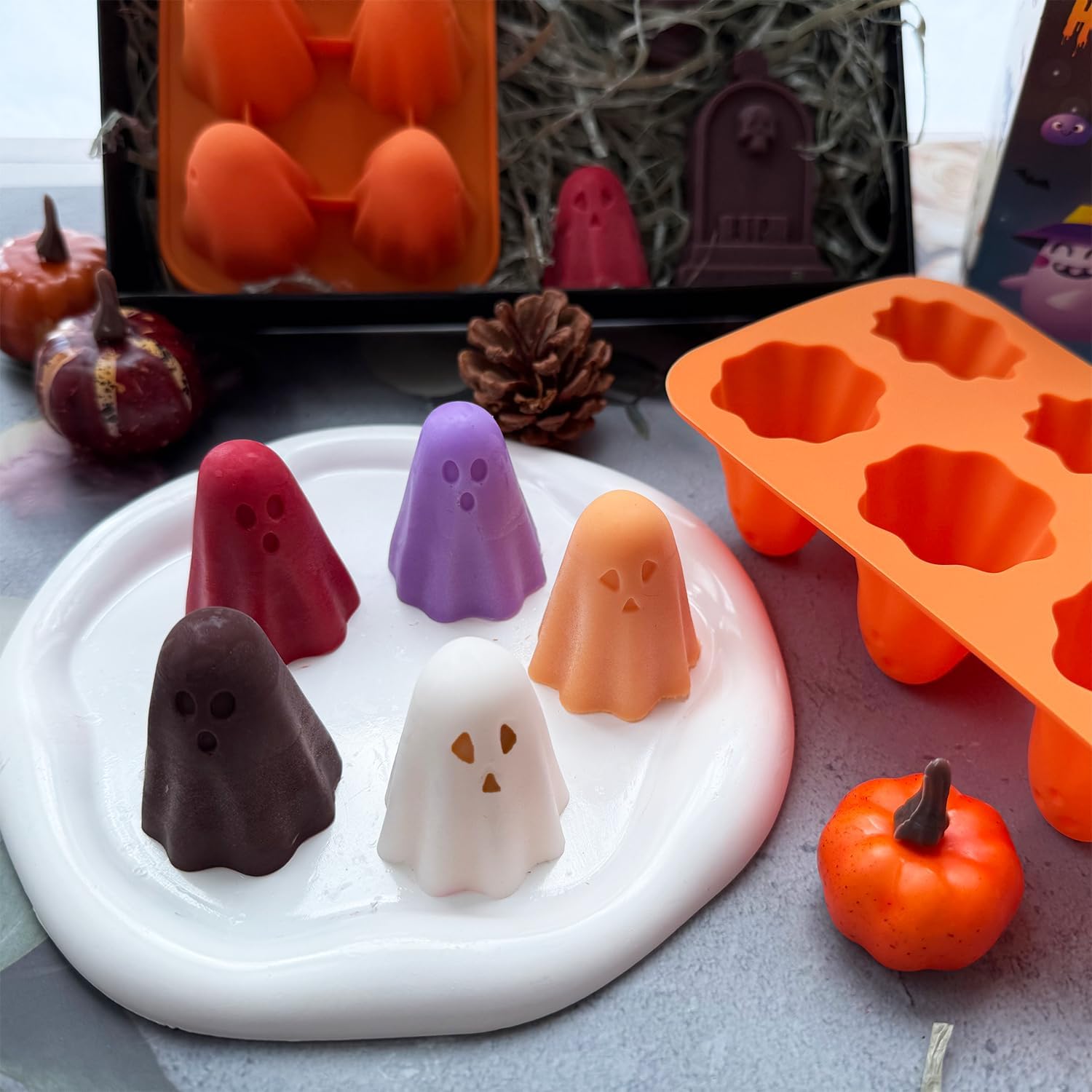 2 Packs Ghost Silicone Molds for Halloween Candies