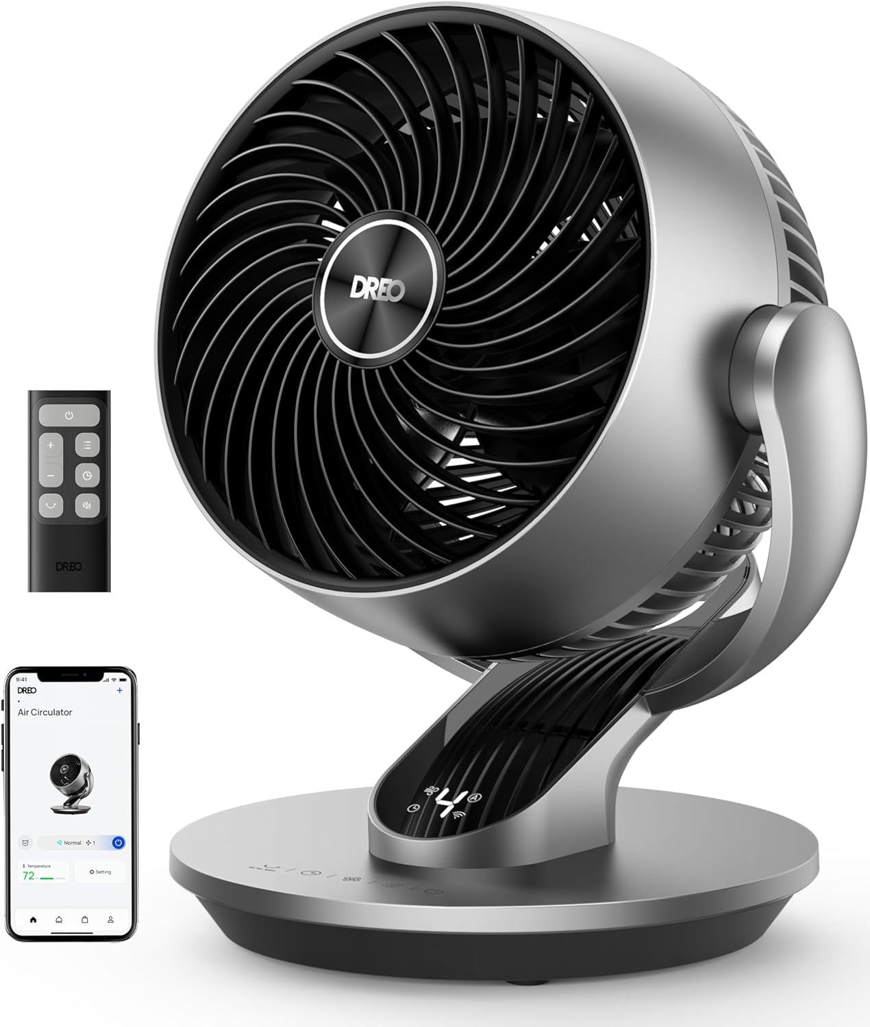 Dreo Smart Fan for Bedroom with Remote and Voice Control