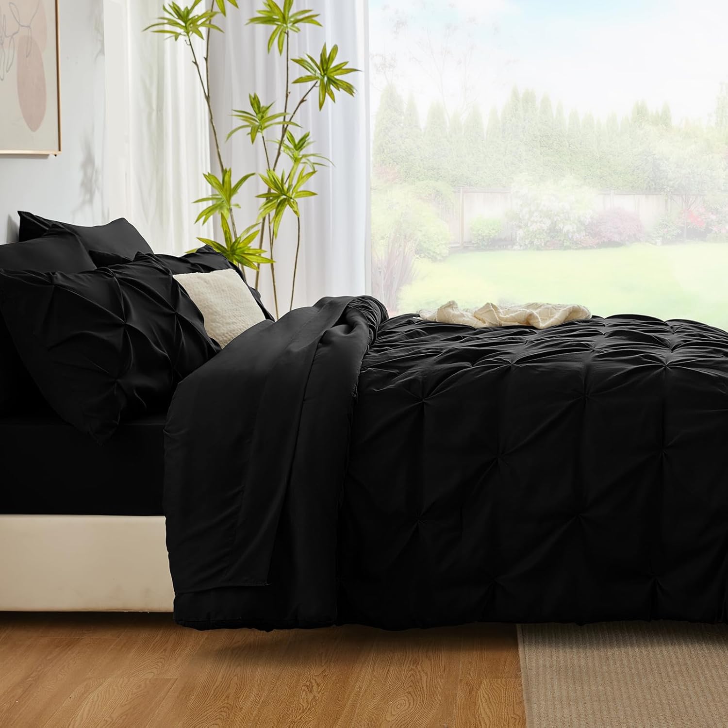 CozyLux Queen Comforter Set 7 Piece Bed in a Bag