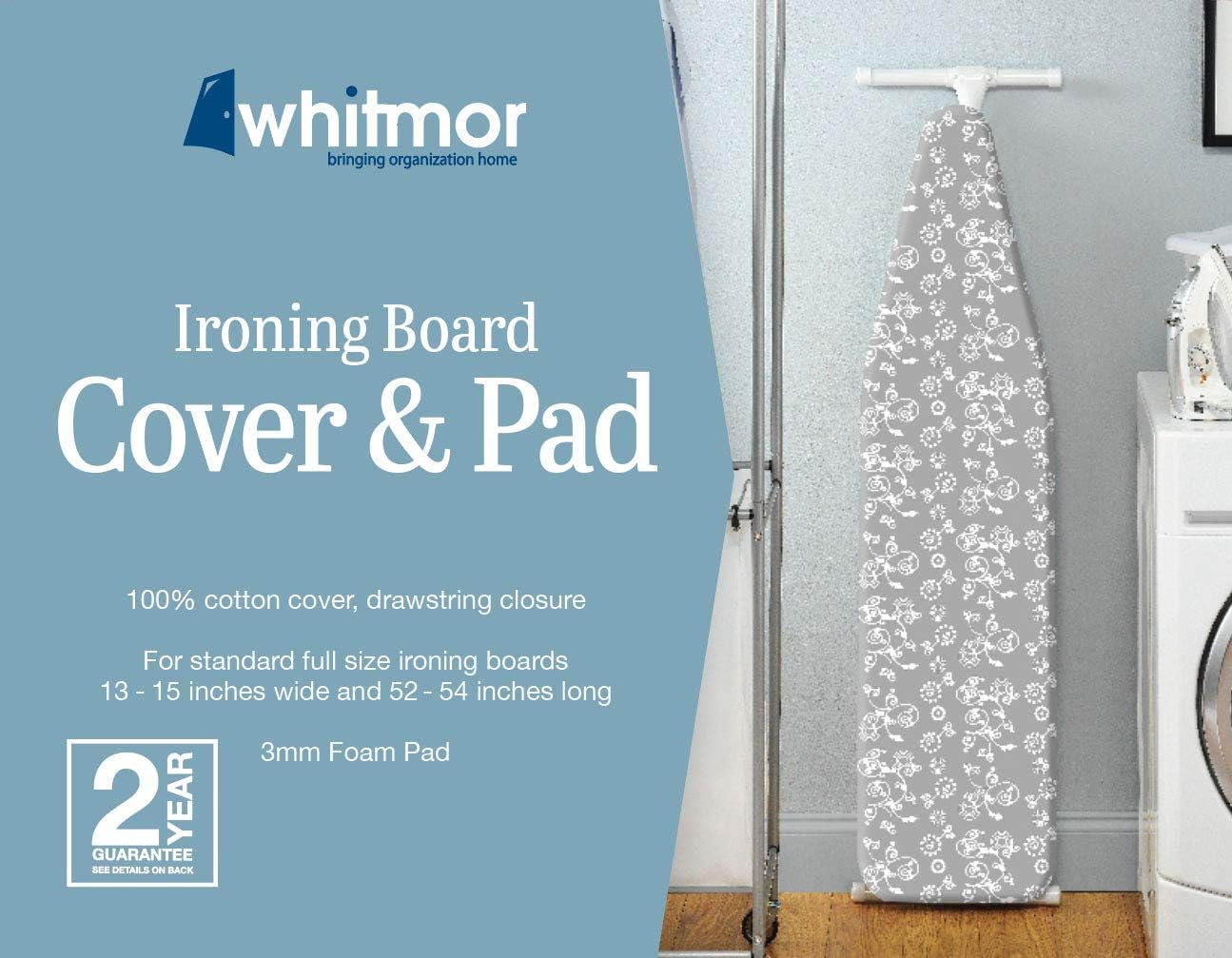 Whitmor Scorch Resistant Ironing Board Cover - Grey Swirl