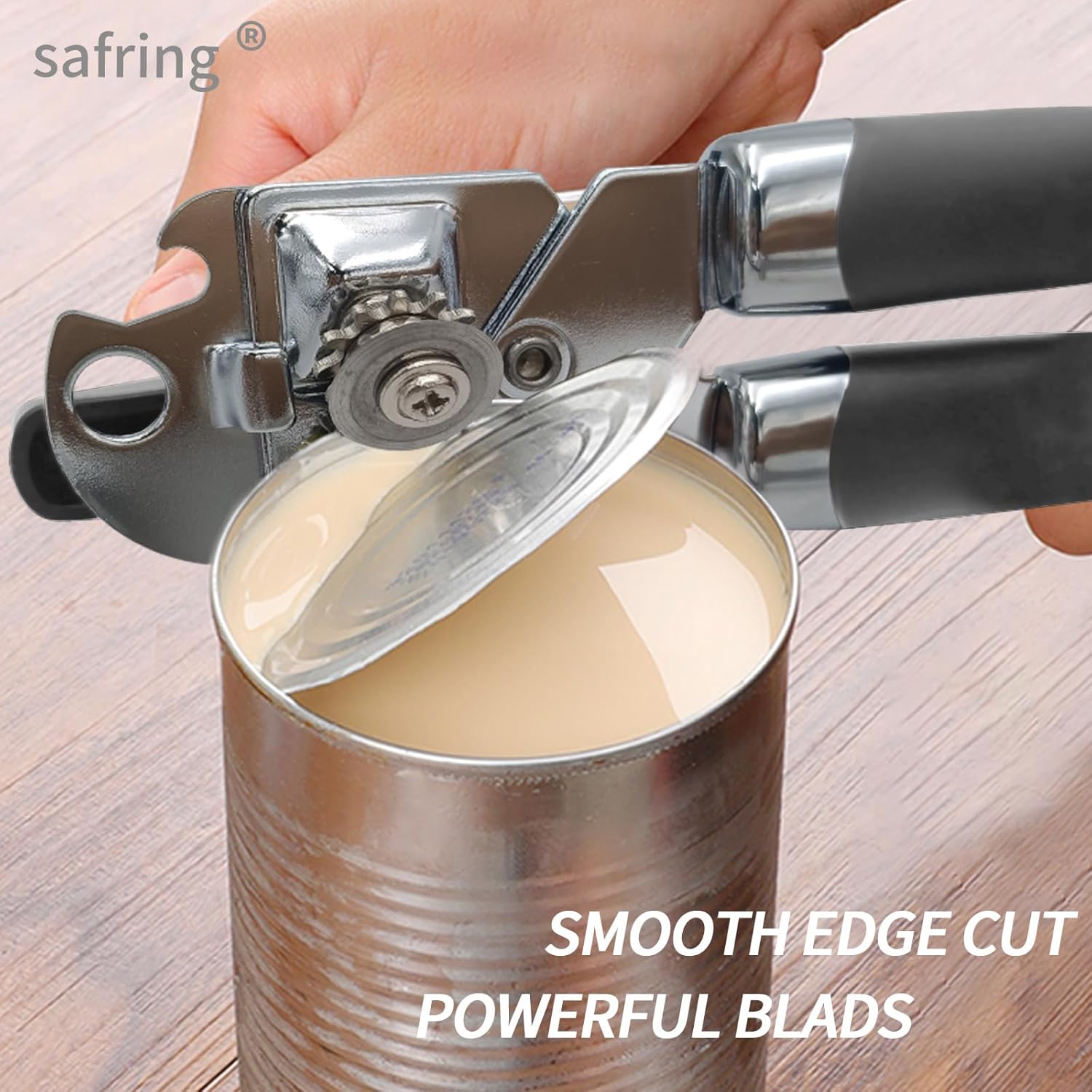 Safring Manual Can Opener with Bottle Opener