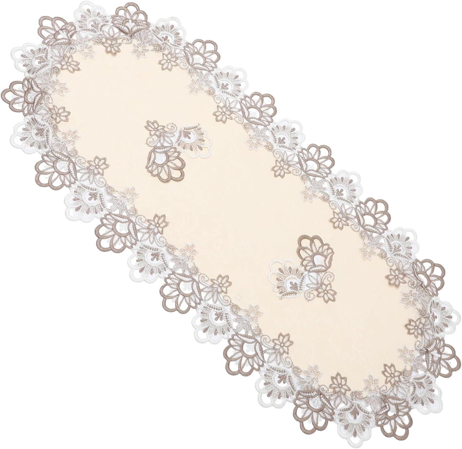Elegant Lace Table Runner for Oval Tables