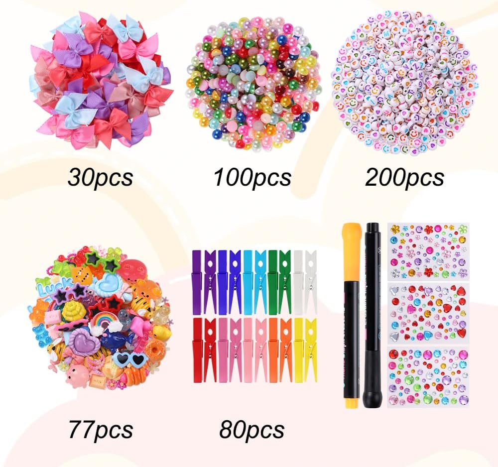 JOICEE 80PCS Wooden Cheer Pins Spirit Clips Set