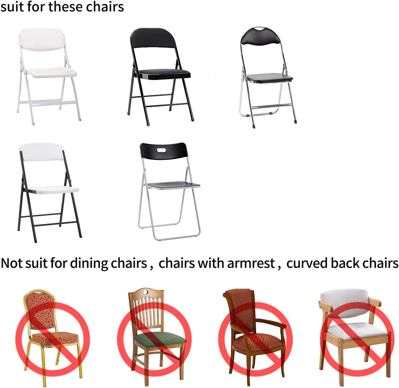 Peomeise Stretch Spandex Chair Covers for Wedding Events 12pcs