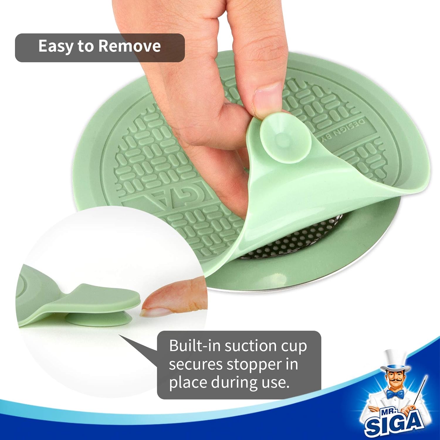 MRSIGA Silicone Bathtub Stopper 51 Inch 3 Pack