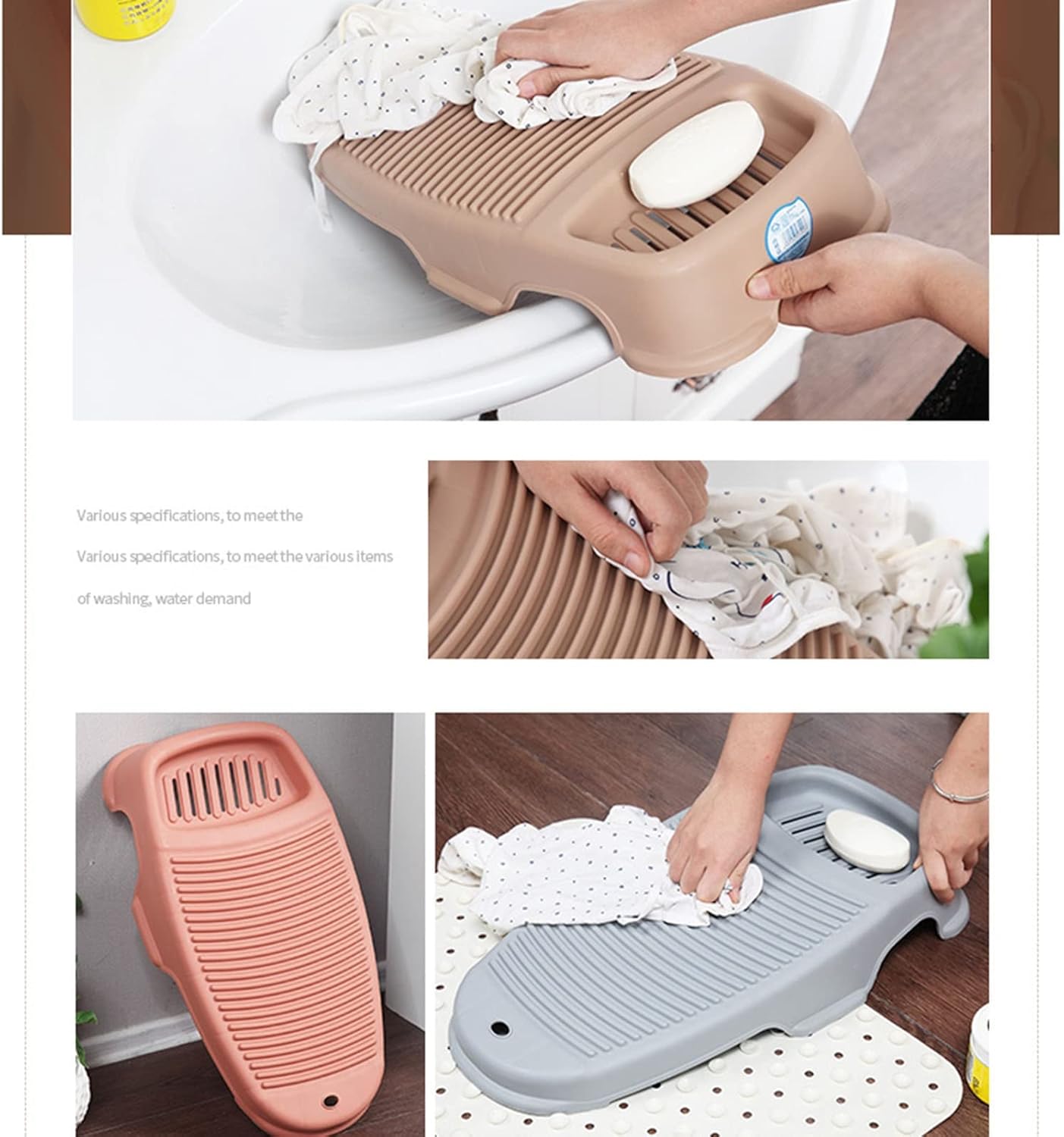 DCFV Non Slip Handheld Washboard Portable for Kids and Adults