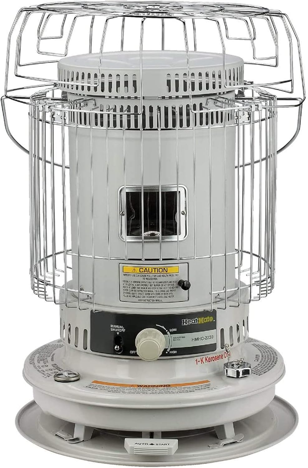 HeatMate HMC-23K Kerosene Heater 23500 BTU White Cordless