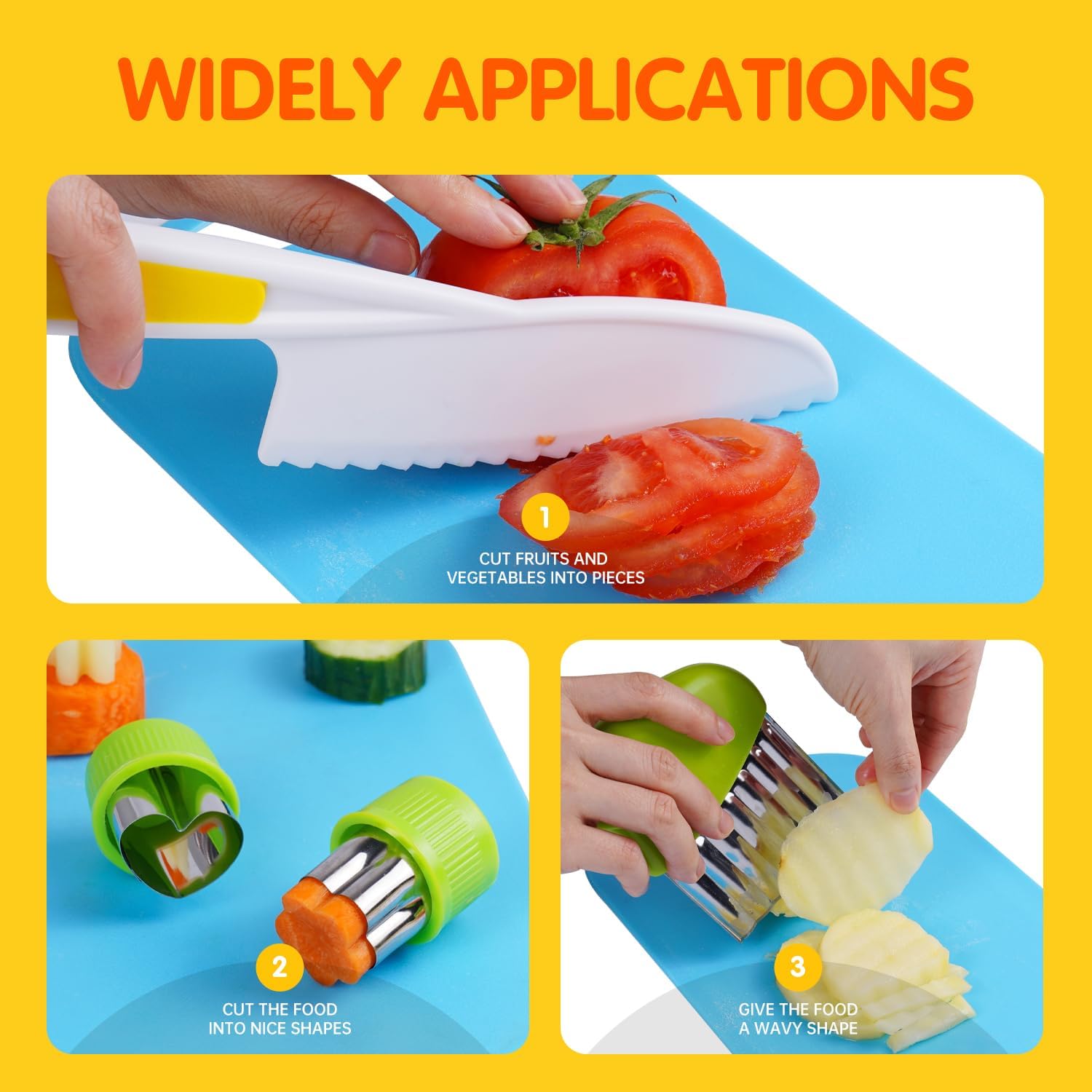 Kids Safe Kitchen Knife Set for Toddlers and Real Cooking Fun