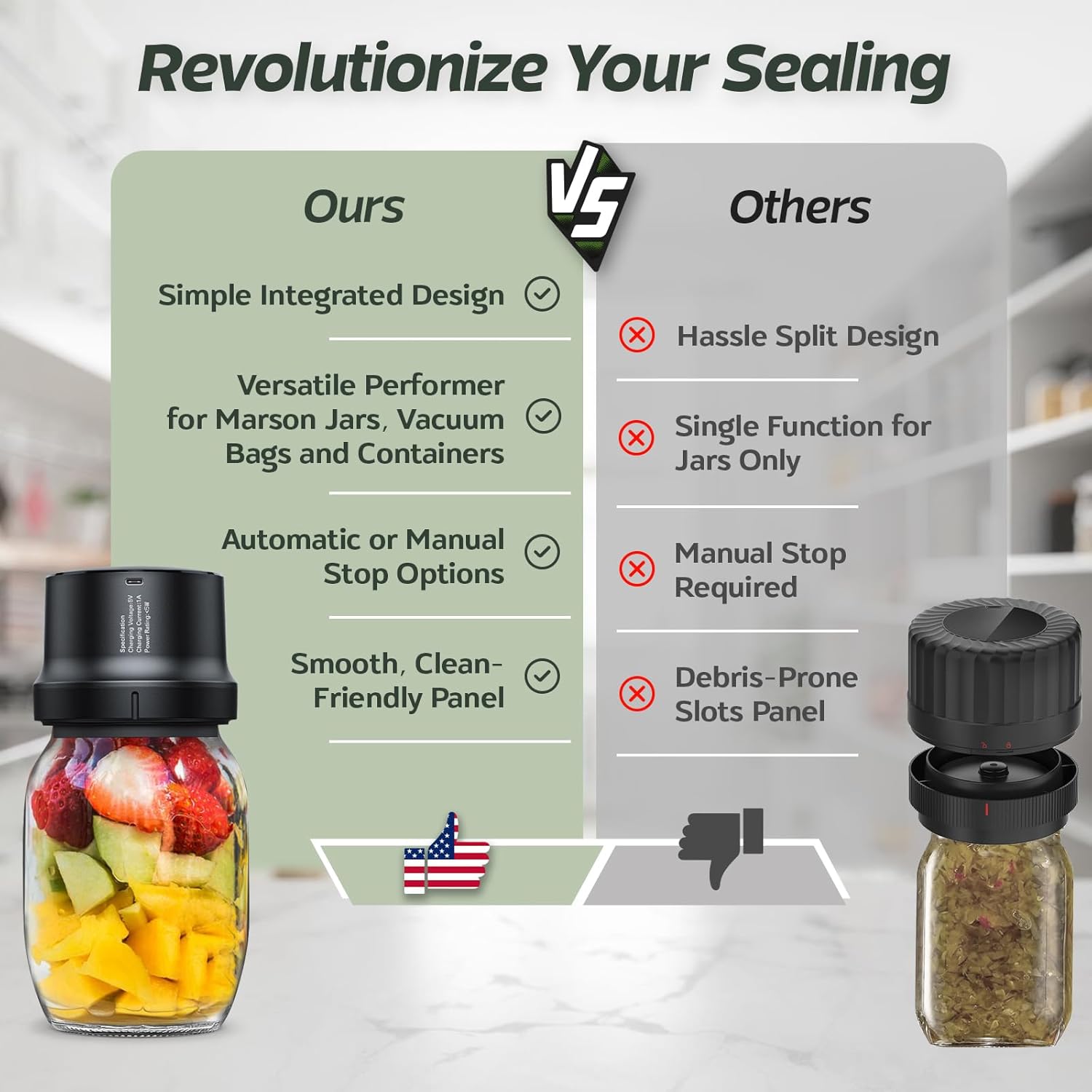 Presentastic 2025 Fully Automatic Mason Jar Vacuum Sealer