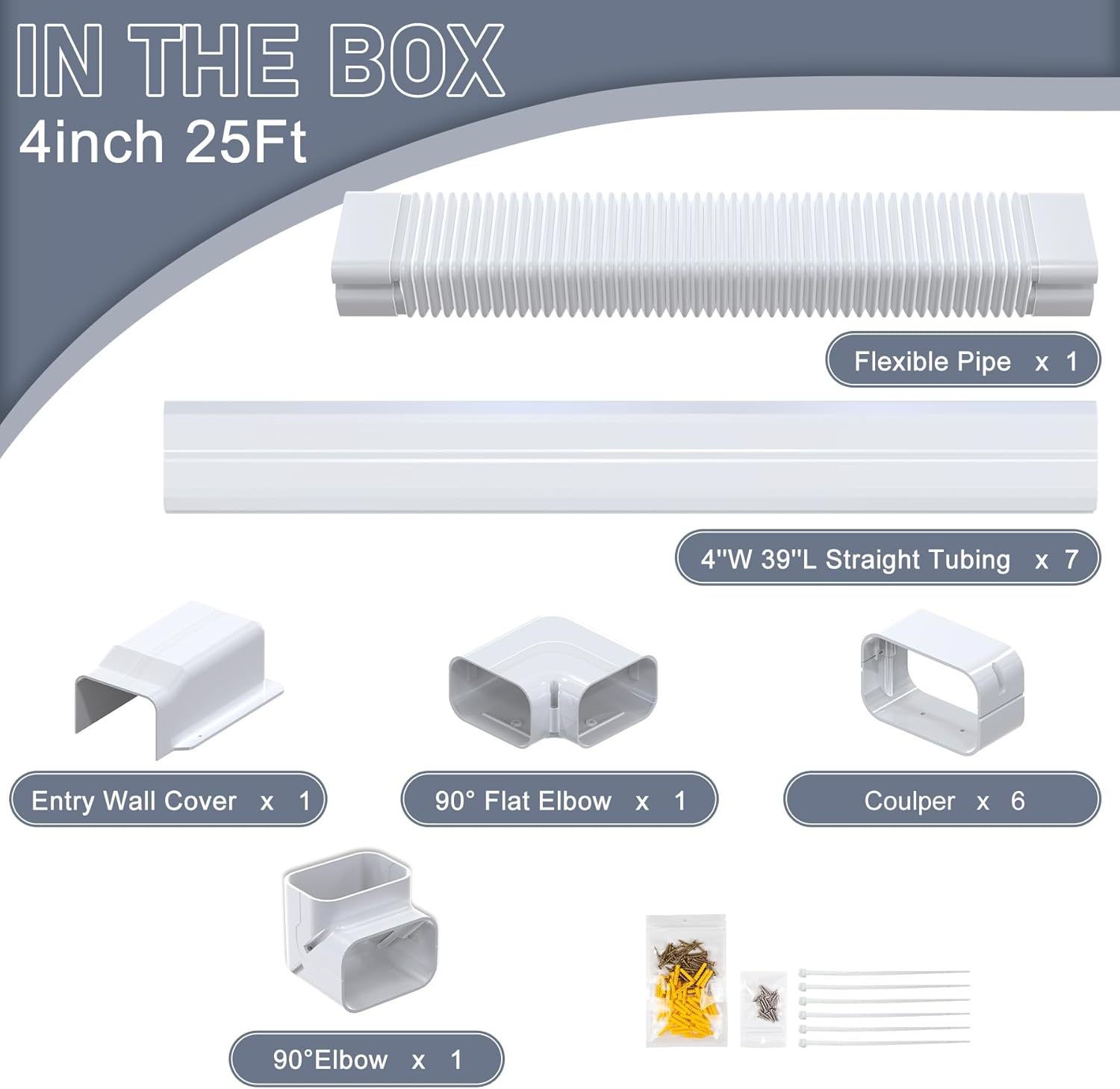 Flamorrow 4 PVC Line Set Cover Kit 25 Ft