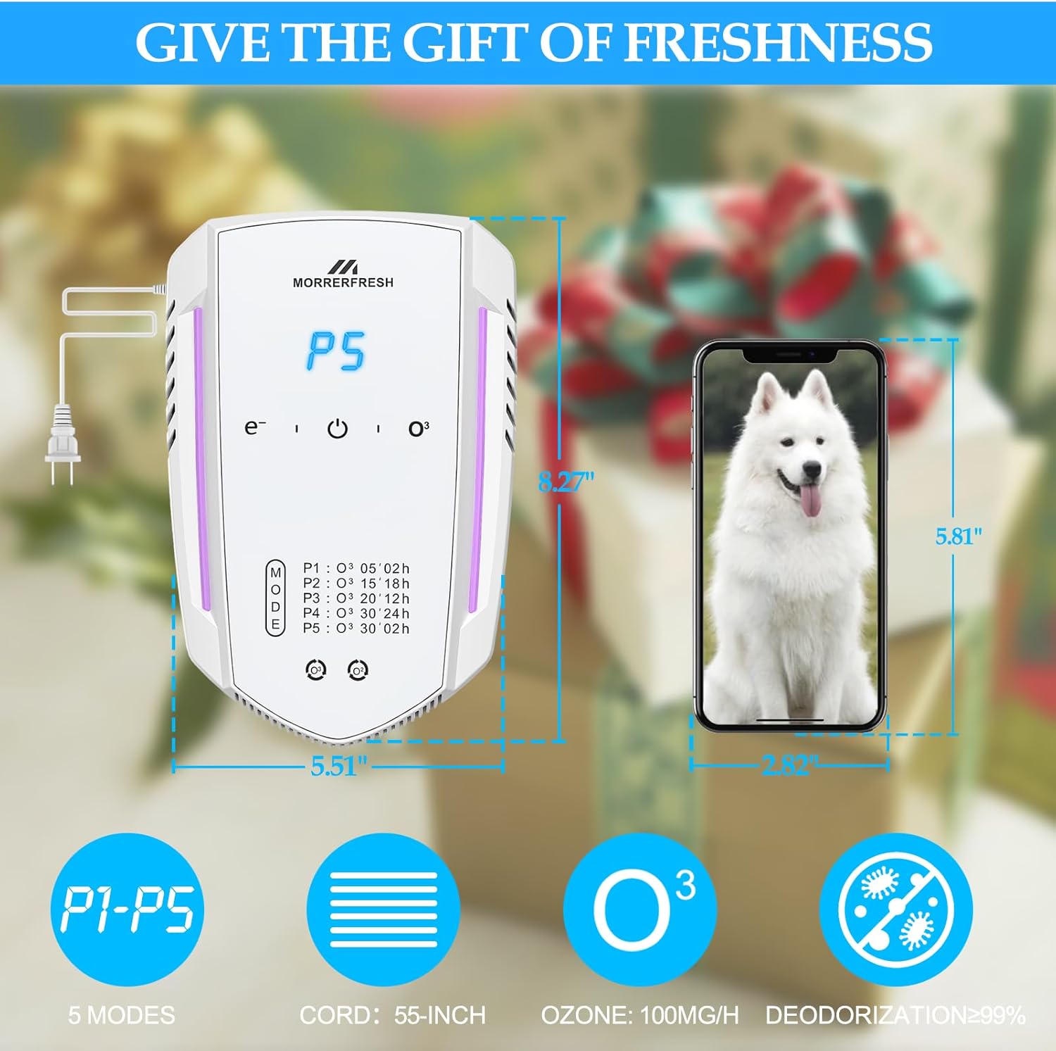 Morrerfresh Ozone Odor Eliminator for Pets Home Air Ionizer