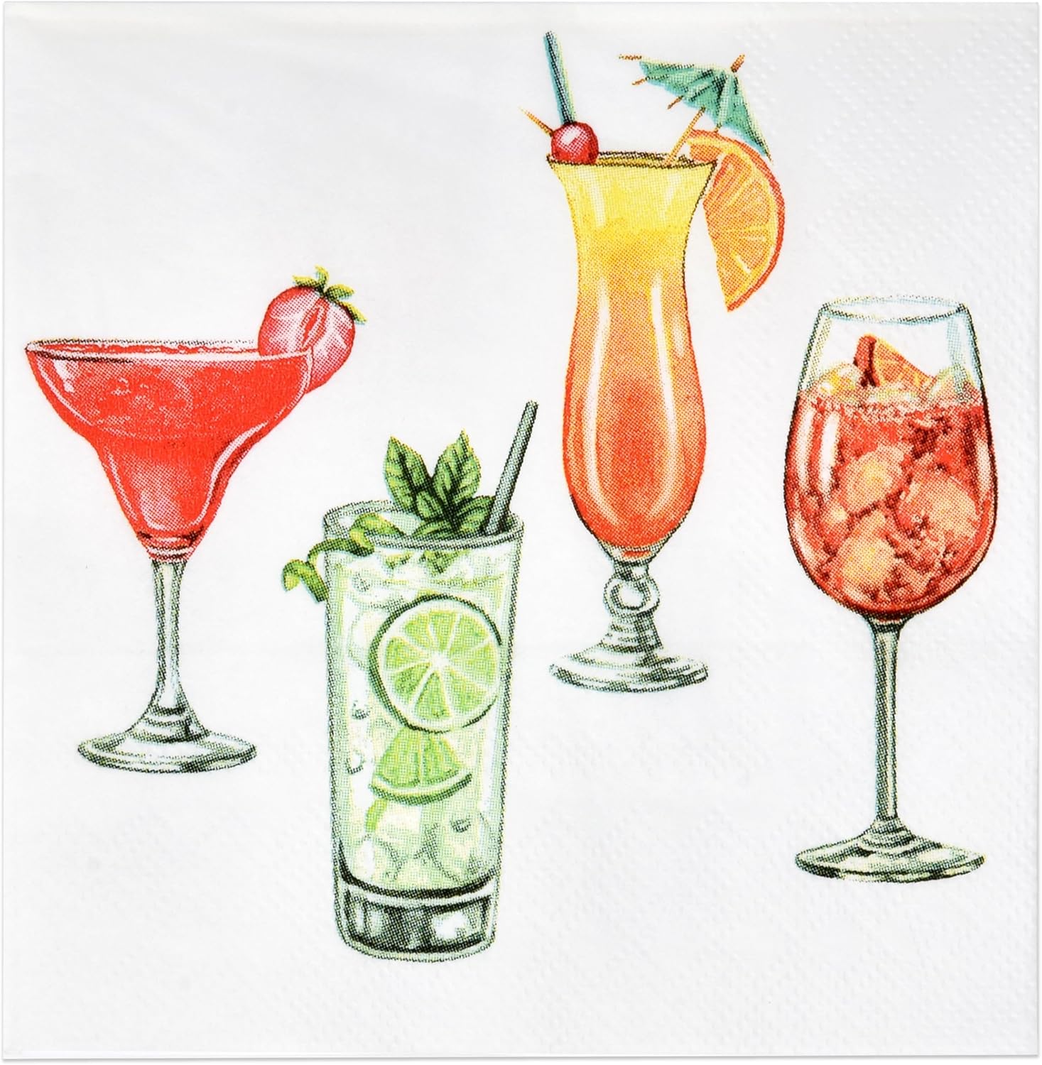 Gift Boutique 100 Count Cocktail Napkins for Summer Parties