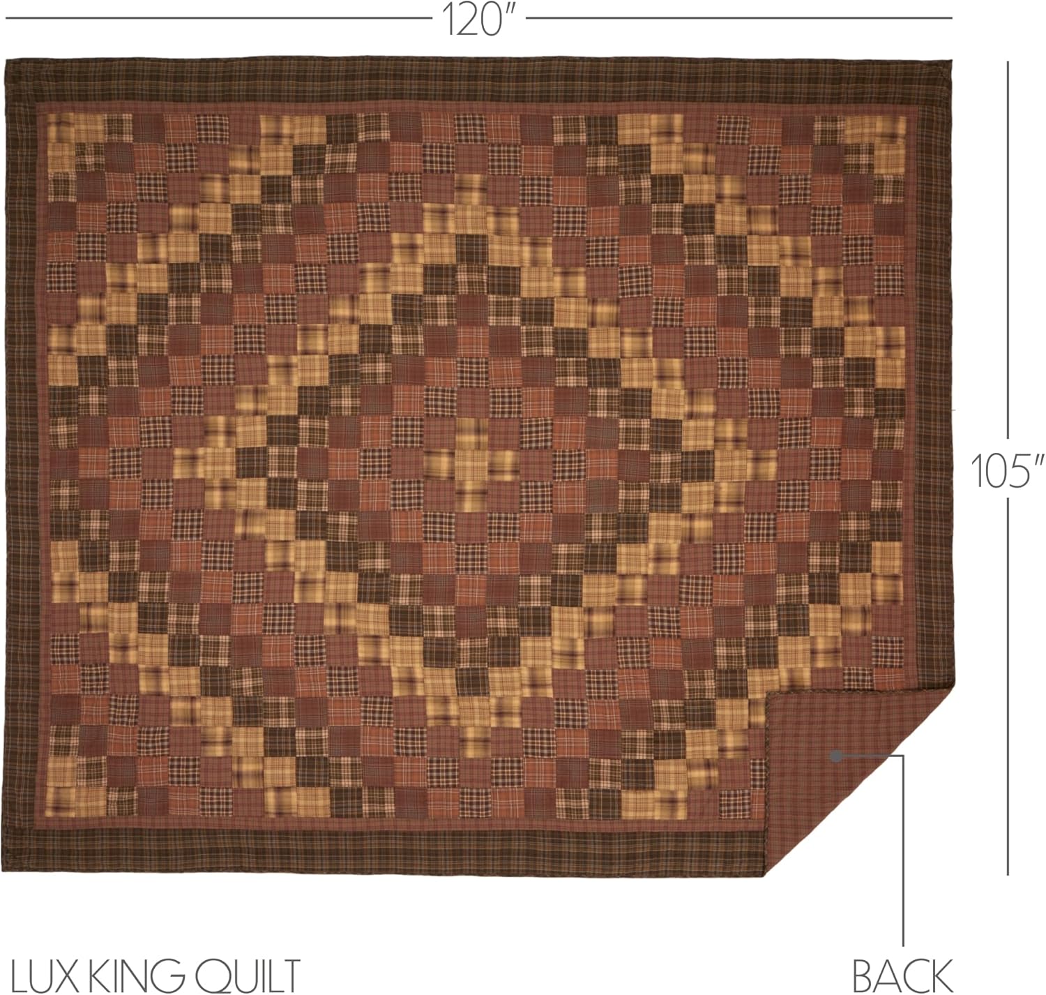 VHC Brands Prescott Patchwork Cotton Quilt 120x105