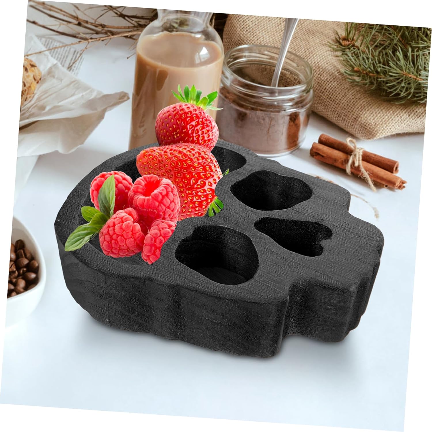 Skull Bowl Candle Holder for Halloween Parties and Gatherings