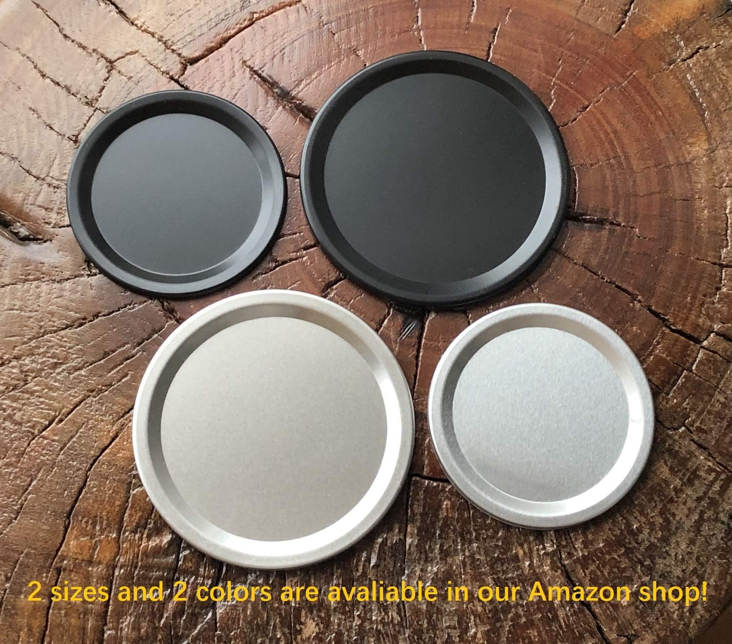 Rust Resistant Reusable Silver Aluminum Airtight Lids for Mason Jars 12 Pack