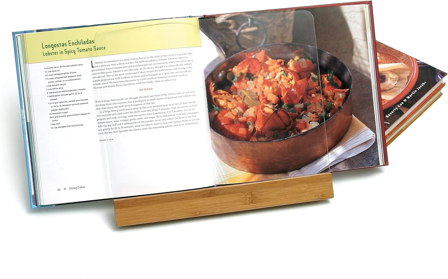 Lipper International Bamboo Wood Cookbook Stand