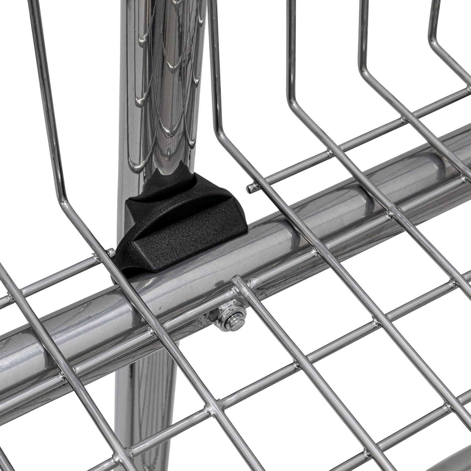 Household Essentials Rolling Laundry Cart with Hanging Bar Chrome Finish
