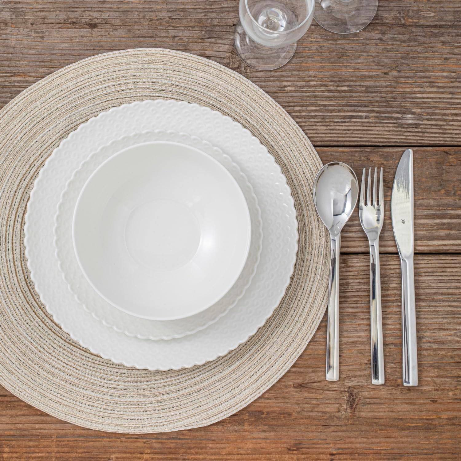 26 Piece Dinnerware Set for 6 Modern Style Plates and Bowls