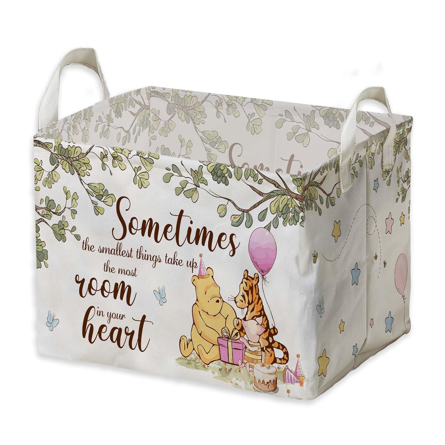 Winnie the Pooh Baby Storage Basket with Waterproof PE Coating